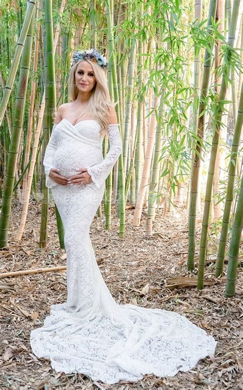 Look no farther than short or long sleeve wedding dresses. Lace Sweetheart Long Sleeves Long Solid Bodycon Maternity ...