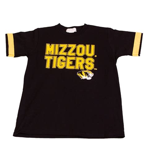 The Mizzou Store Mizzou Tigers Tiger Head Youth Black T Shirt