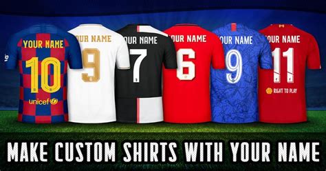 Soccer Jerseys With Your Name And Number On Them