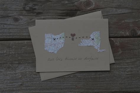 long distance relationship card customized with personalized etsy