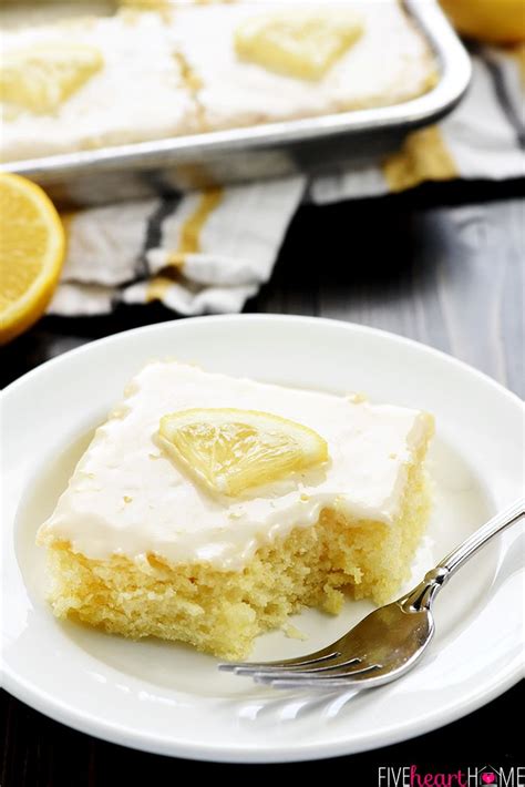 Lemon Texas Sheet Cake A Super Moist Homemade Cake Recipe Topped