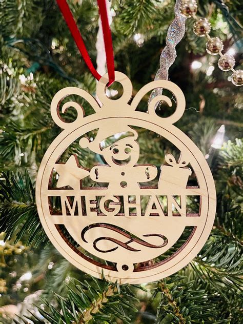 Personalized Name Christmas Ornaments Wooden Ornaments Laser Etsy Uk
