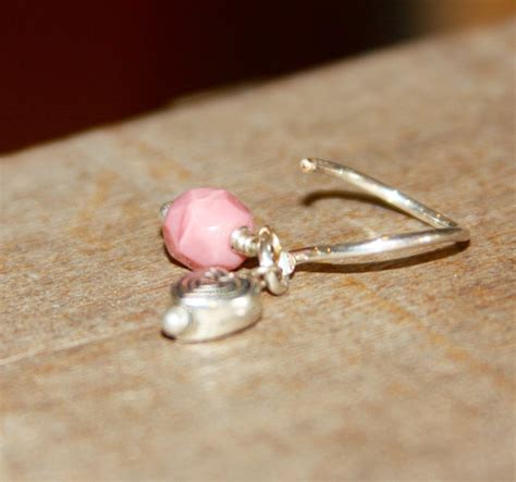 Belly Button Ring Belly Button Hoop Pink Belly Jewelry Etsy