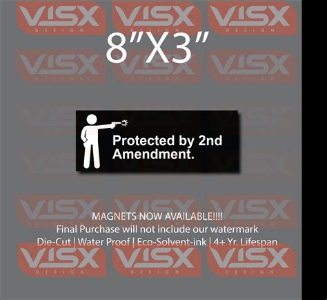 Protected By The 2nd Amendment Meme Funny Car Bumper Sticker Etsy