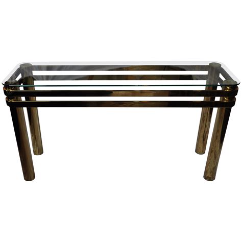 Hollywood Regency Brass Console Table Chairish