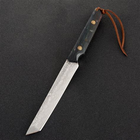 The Vital Damascus Samurai Knife 21cm Knife Damascus Steel Damascus