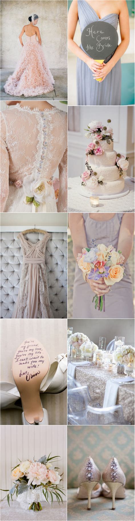 Subtle Pink And Sensible Grey A Gorgeously Grown Up Wedding Palette