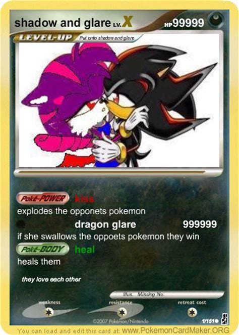 What Me And Shadow As Pokemon Cards Shadow The Hedgehog Fan Art