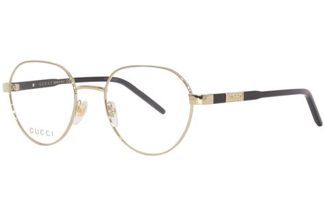 Gucci Gg1162o 001 Eyeglasses Mens Goldblack Full Rim Round Shape 51