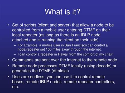 Irlp Remote Node Control Ppt Download