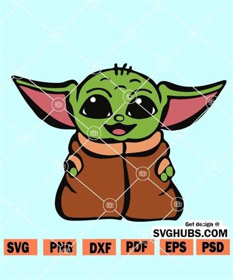 Baby Yoda SVG file, Baby Yoda cut files for cricut, Baby Yoda PNG, Baby