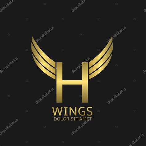 Wings H Letter Logo Stock Vector Image By ©mishabokovan 104932316