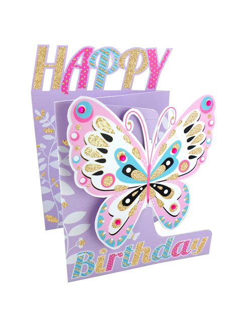Butterfly Happy Birthday 3d Cutting Edge Birthday Card Cards