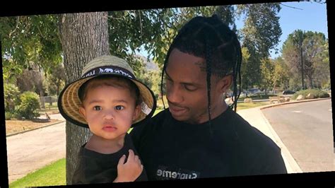 Shooting Hoops Watch Travis Scott Play Basketball With Daughter Stormi