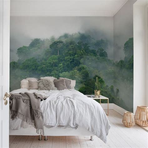 Misty Forest By Rebel Walls Green Mural Wallpaper Direct