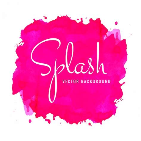 Free Vector Abstract Pink Watercolor Splash Background