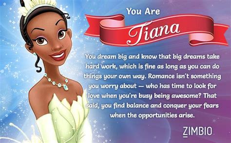 i took zimbio s disney princesses personality quiz and i m tiana who are you disney princess