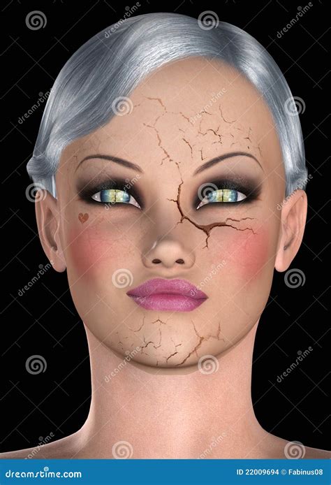 Girl With Cracked Face Stock Photo Image Of Adult Details 22009694