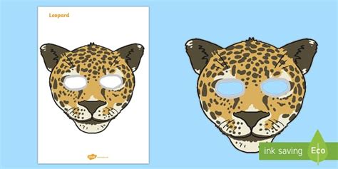 Leopard Mask Template Role Play Classroom Resource