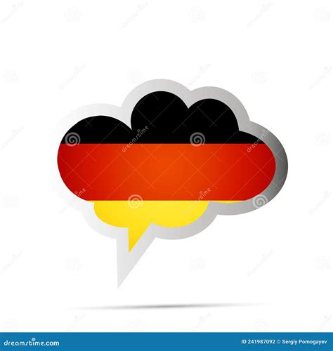 Speech Bubble With Germany Flag Stock Vector Illustration Of Germany