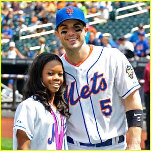 Olivia wilde gushes over boyfriend harry styles and praises him for. Gabby Douglas Throws Pitch at Mets Game | Gabrielle ...