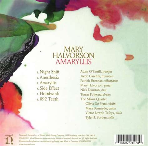 Mary Halvorson Amaryllis Cd Jpcde