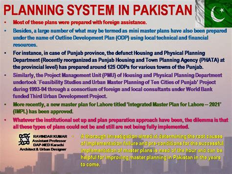 Urban And Regional Planning Planning System In Pakistan