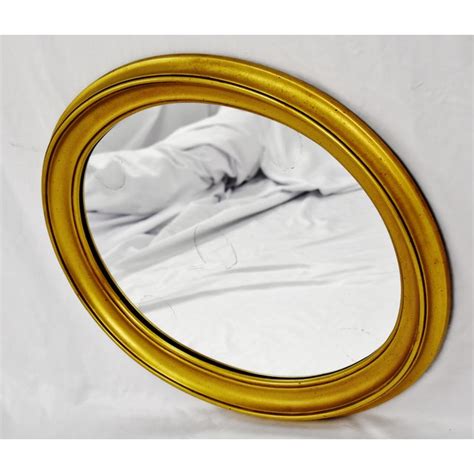 Vintage Gold Gilt Framed Oval Wall Mirror Chairish