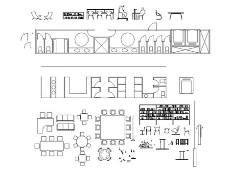 Creative Miscellaneous Furniture Blocks Cad Drawing Details Dwg File