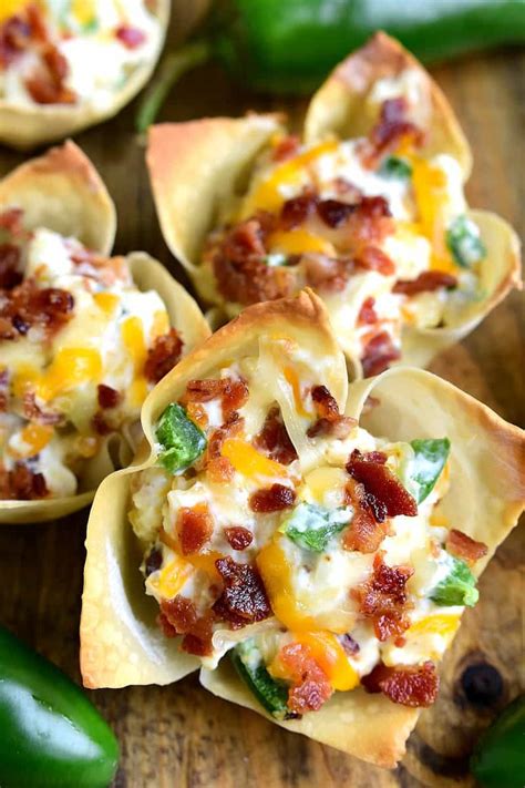 Jalapeño Popper Wonton Cups Lemon Tree Dwelling