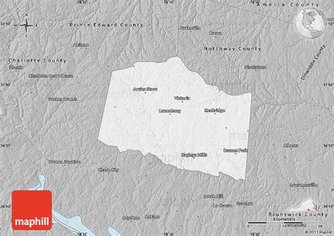 Gray Map Of Lunenburg County