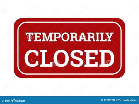 Temporarily Closed Sign Temporary Closed Poster Office Store Lockdown
