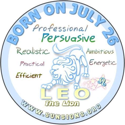 July 26 Birthday Horoscope Personality Sun Signs Birthday Horoscope