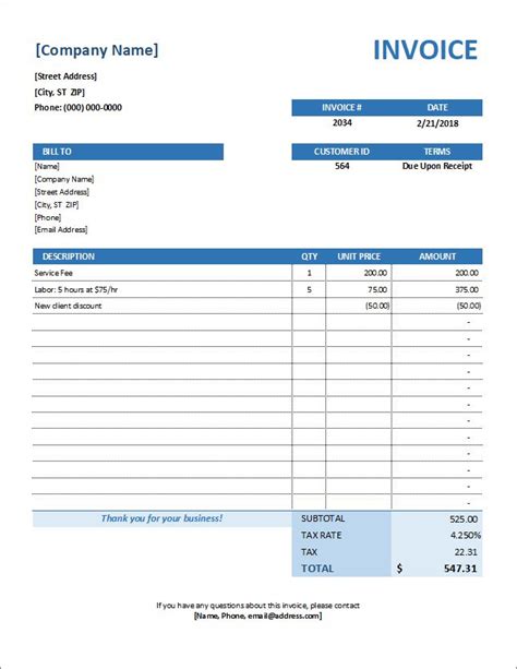 Download The Simple Service Invoice From Invoice