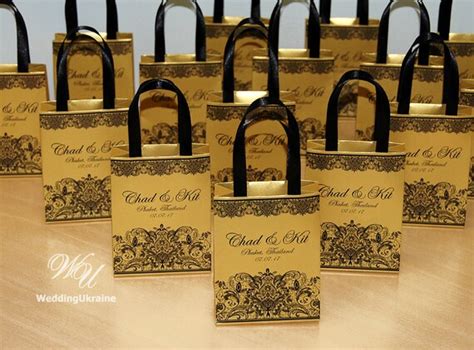 Gold Wedding T Bags For Small Souvenirs Personalized