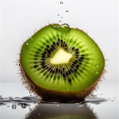 Premium Ai Image A Kiwi Fruit With Water Droplets On It