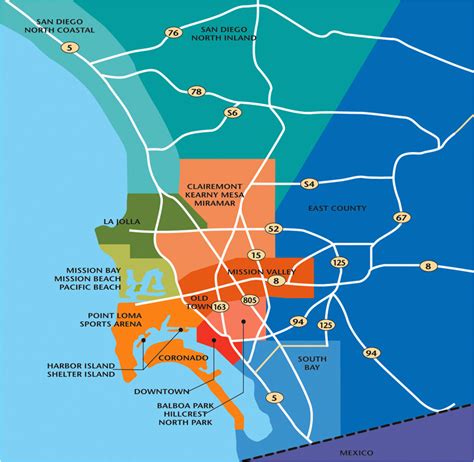 San Diego Map Of Neighborhoods Map