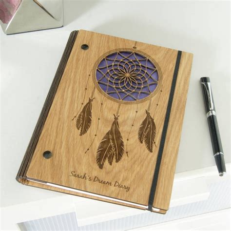 Personalised Wooden Dream Notebook Dream Notebook Journal Notebook