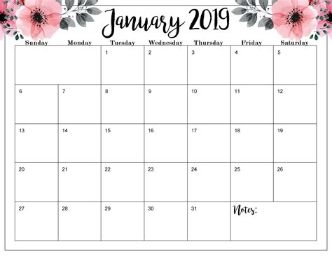 2018 Calendar Printable Free Templates