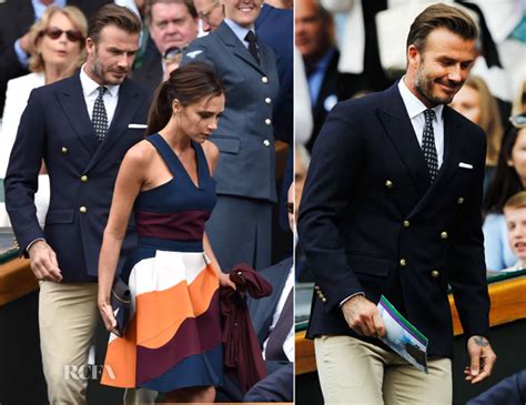 David Beckham In Ralph Lauren And Victoria Beckham In Victoria Beckham