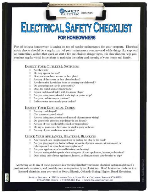 electrical inspection checklist inspection checklist electrical