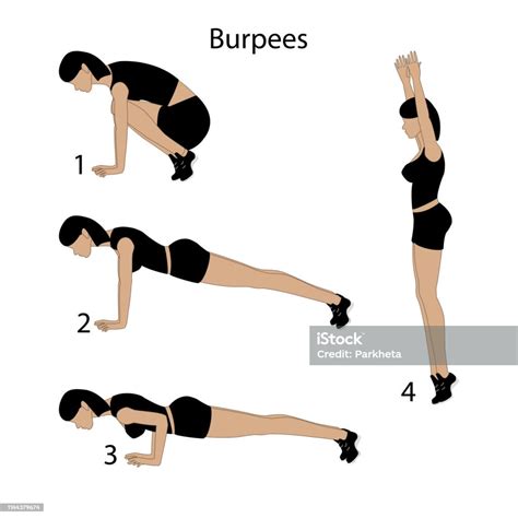 Burpees Exercise Illustration Stock Illustration Download Image Now
