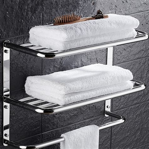 Towel Shelves Bathroom Modern Bathroom 2 Tier Floating Shelf Towel By