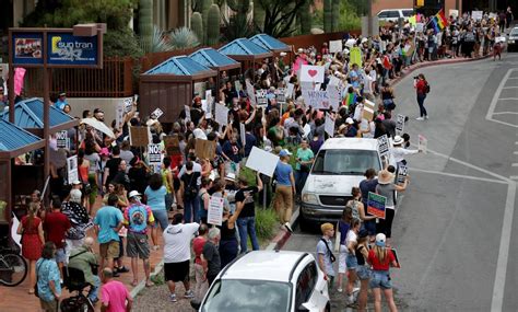 photos protest in tucson against president donald trump local news