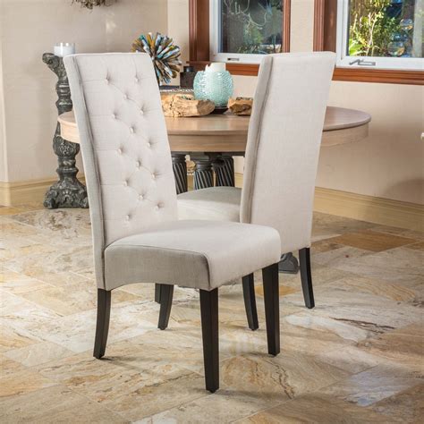 These Tall Back Fabric Dining Chairs Showcase A Breathtaking Slender