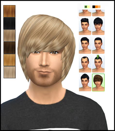 Simista David Sims Emo Hairstyle For Male Retextured Sims 4 Hairs