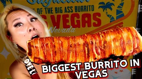 The Biggest Burrito In Las Vegas At Sayulitas Rainaiscrazy Youtube