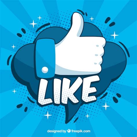 Premium Vector Facebook Background With Like Icon