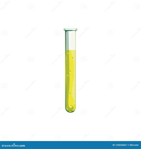 Vector Test Tubes Filled With Yellow Substance Stock Vector Illustration Of Container Biology