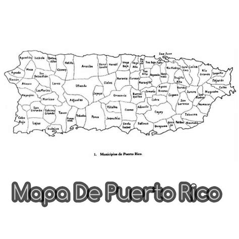 Mapa De Puerto Rico Para Colorear Para Colorear Kulturaupice